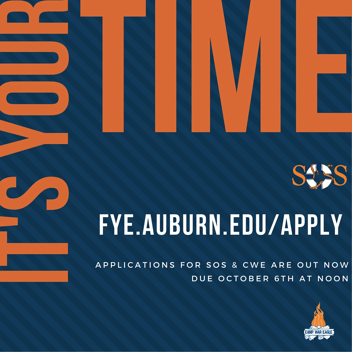 Camp War Eagle and Successfully Orienting Students Applications Out Now