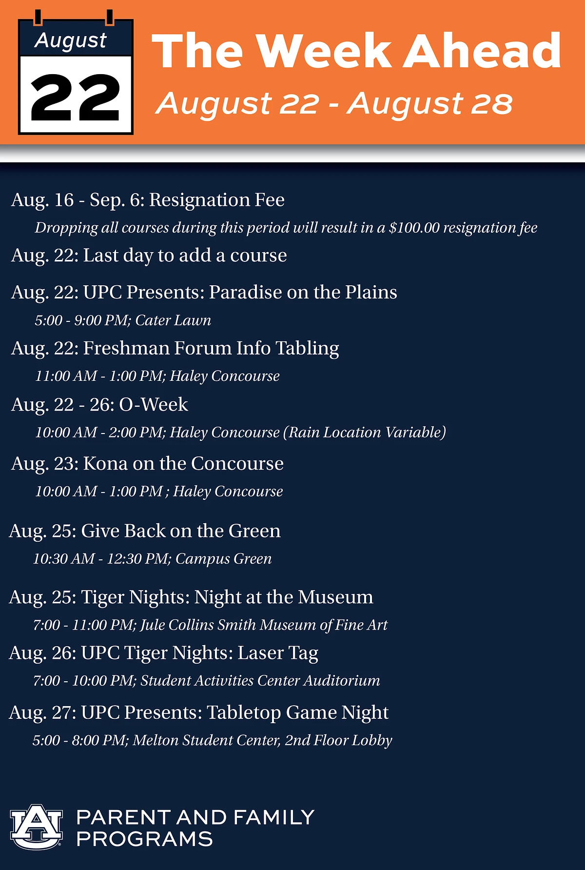 Campus life is underway