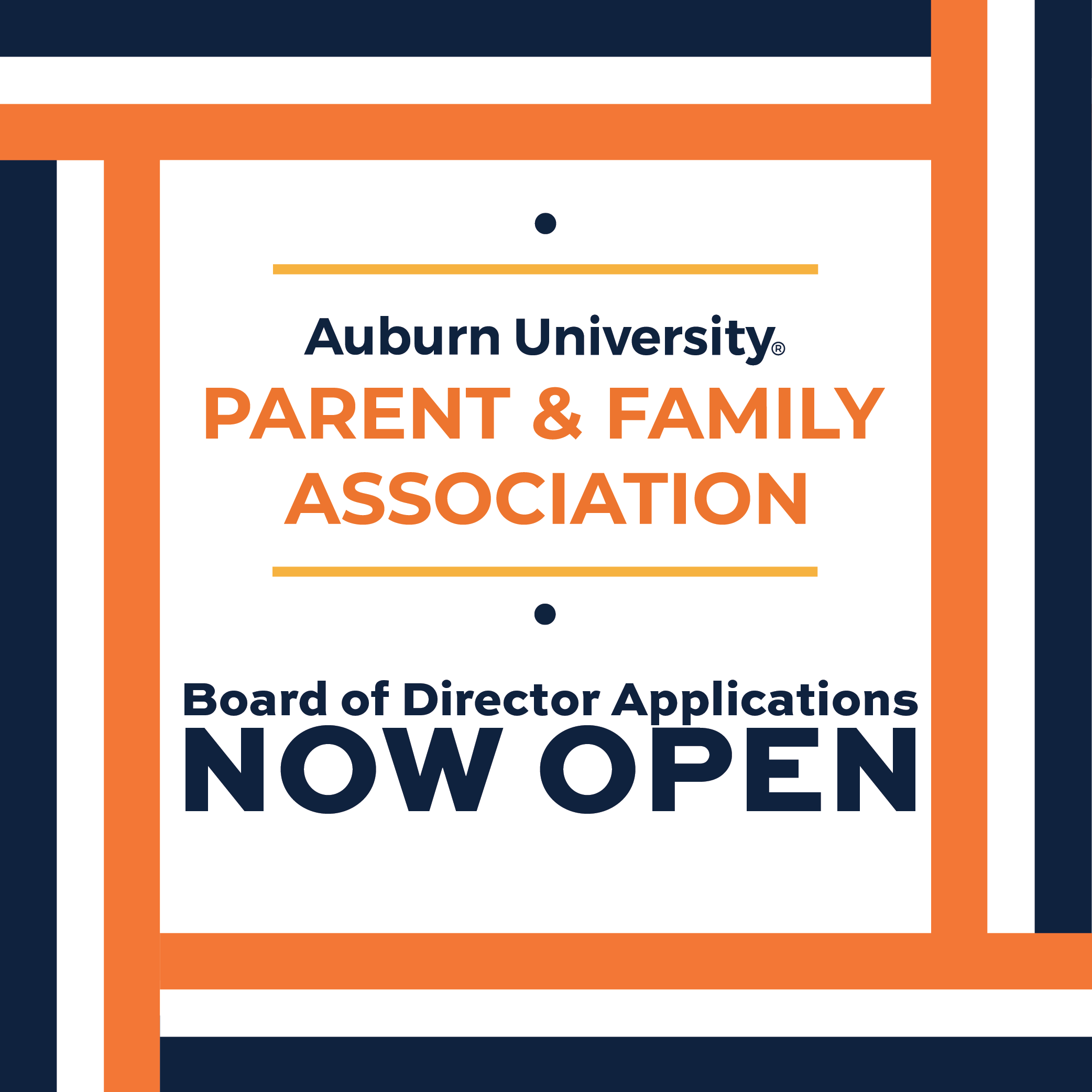 AUPFA Board of Directors Applications Now Open Auburn Family Portal