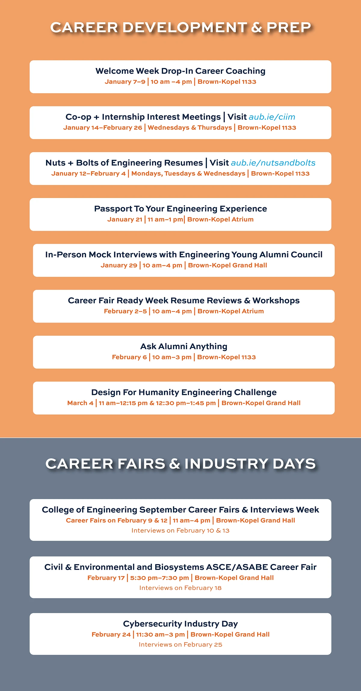 Engineering Career Events | Spring 2025 | Auburn Family Portal